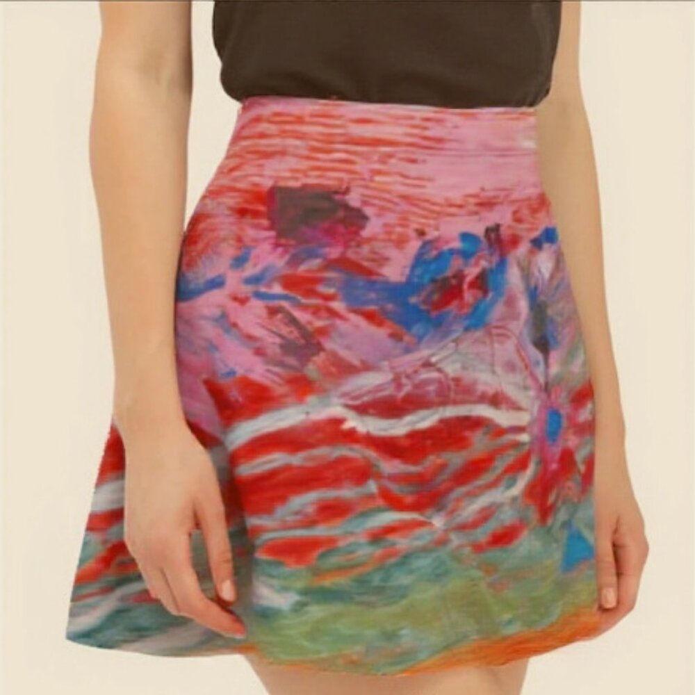 Short Flare Skirt Bird of Paradise - Brand New